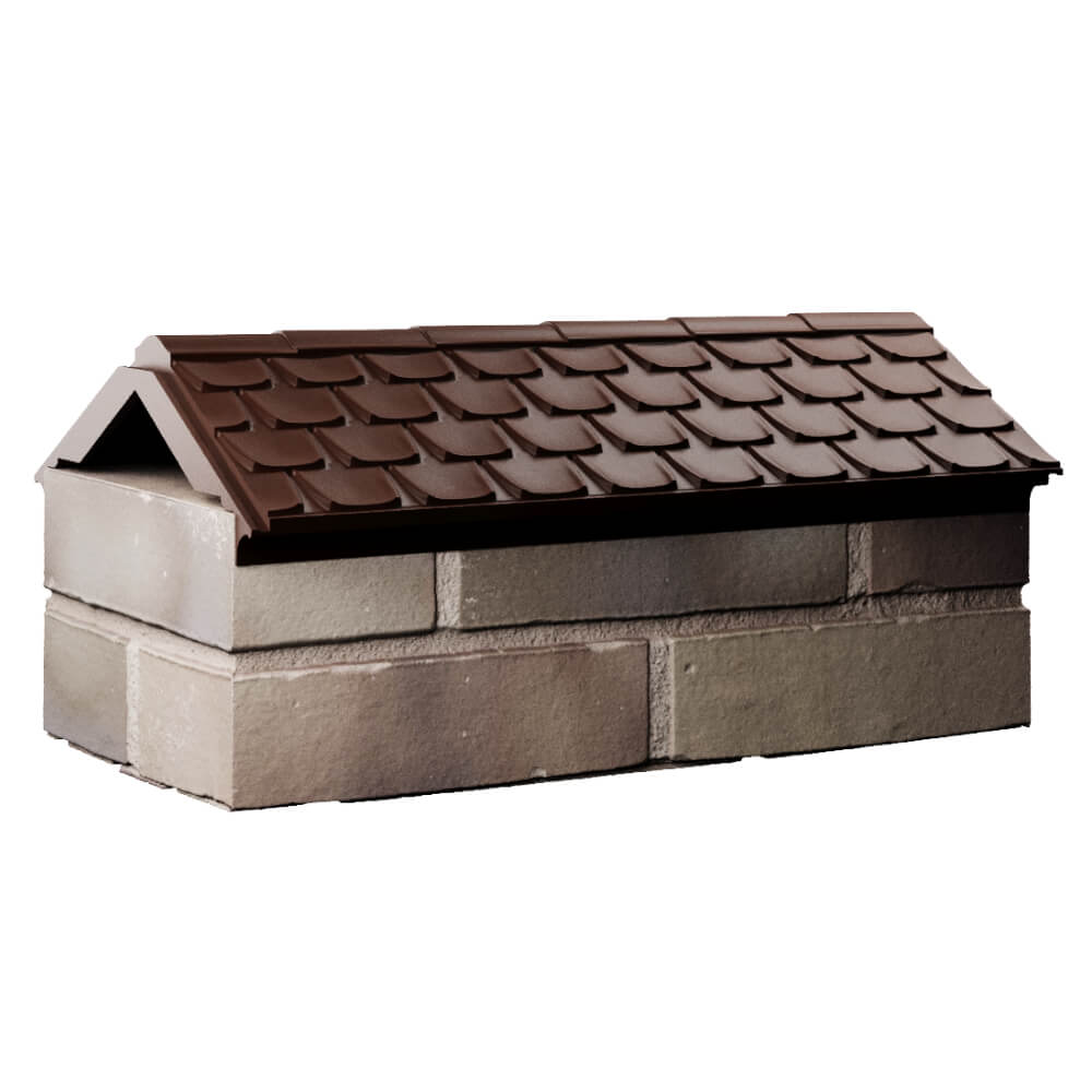 Парапет Zking Эльбрус Коричневый с посадкой на 1 кирпич (255мм) Петрозаводск фото