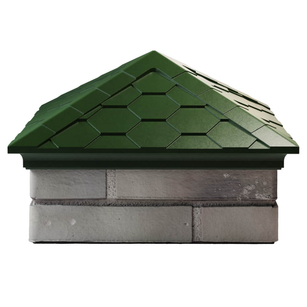 Колпак Zking Эверест Зеленый на столб 1.5х1.5 кирпича (390х390мм) Петрозаводск фото